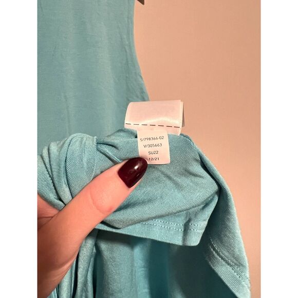Athleta Santorini Cinch Midi Dress Turquoise Women's Size Small - Picture 10 of 10